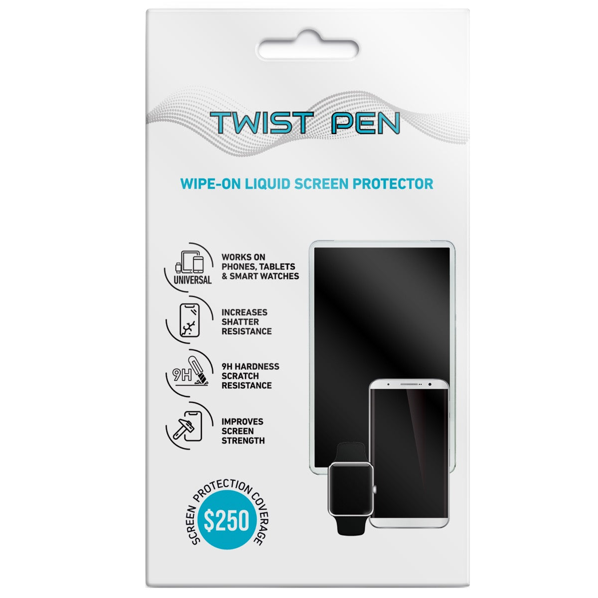 TWIST PEN Liquid Glass Screen Protector with $250 Coverage for All Devices