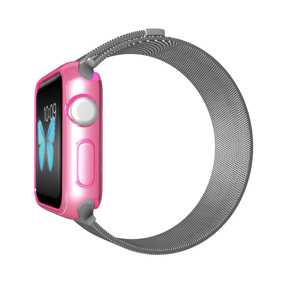LUVVITT CLARITY Apple Watch Case 38mm - Transparent Neon Pink
