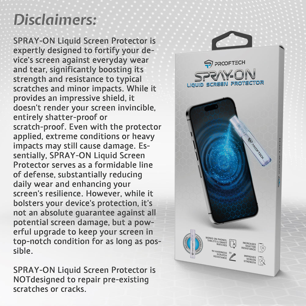 SPRAY ON Liquid Glass Screen Protector Wipe On Nano Protection for All Devices