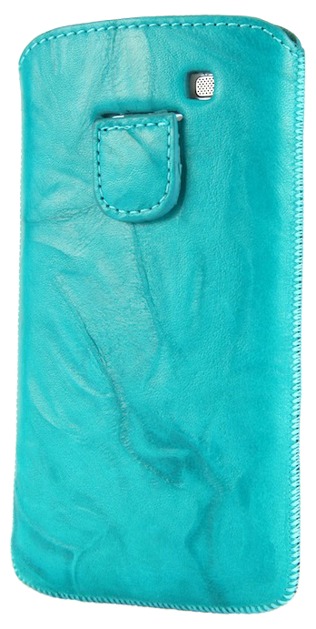 LUVVITT Genuine Leather Pouch for Samsung Galaxy S3 SIII - Turquoise