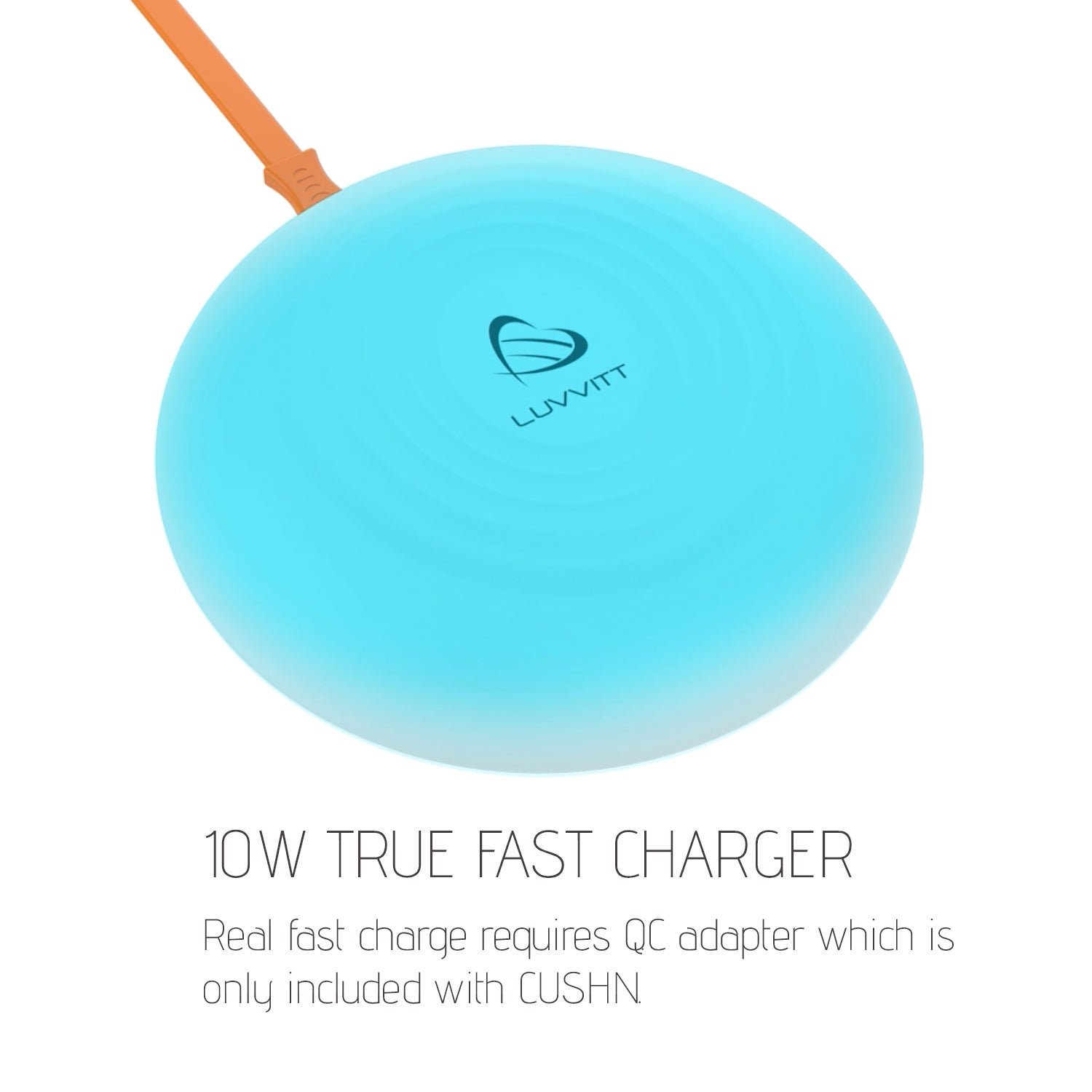Luvvitt CUSHN Fast Charge Wireless Charger for iPhone XS Max / XR / X / 8 / Plus